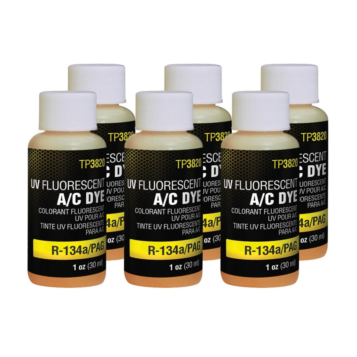 Tracerline 6pcs 1oz R-134a/PAG A/C Dye (TP3820-1P6)
