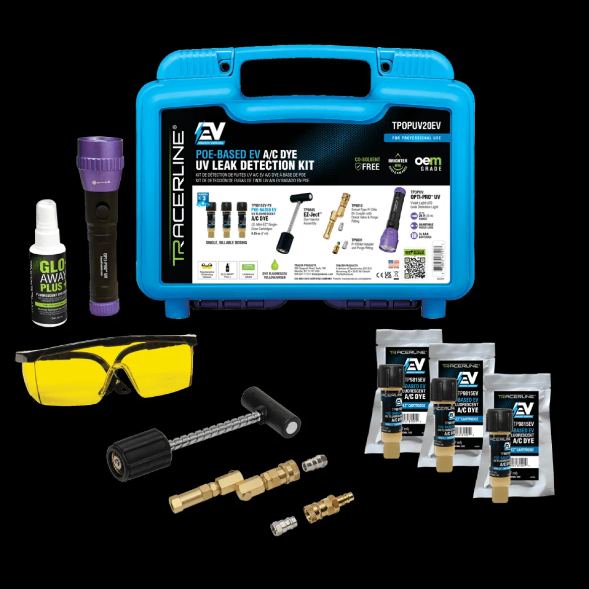 Tracerline POE-Based EV A/C Dye UV Leak Detection Kit (TPOPUV20EV)