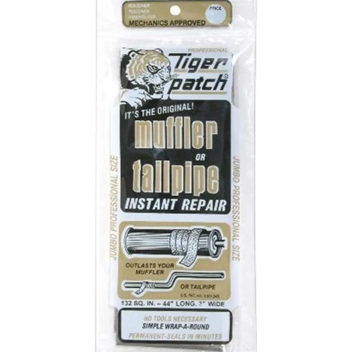 Versachem 10340 Tiger Patch Muffler & TAILPIPE WRAP - 3" X 44"