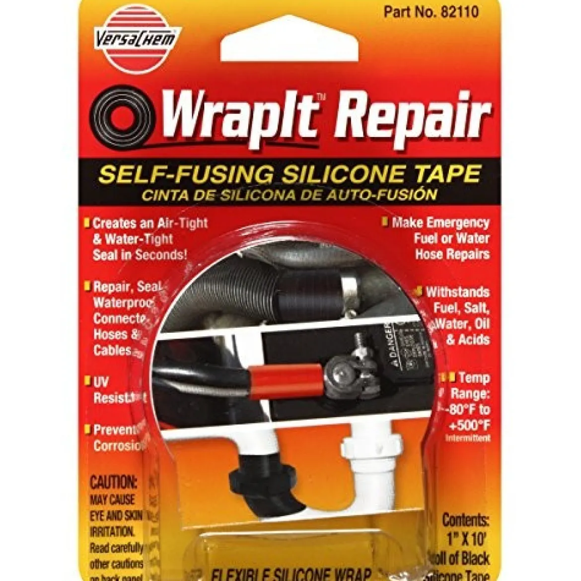 Versachem 82110 WrapIt 1" x 10' Repair Silicone Tape