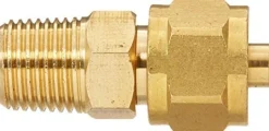 VIAIR 1/8" Male NPT to 1/4" Compression Air Line Adapter Brass Gold (92951)