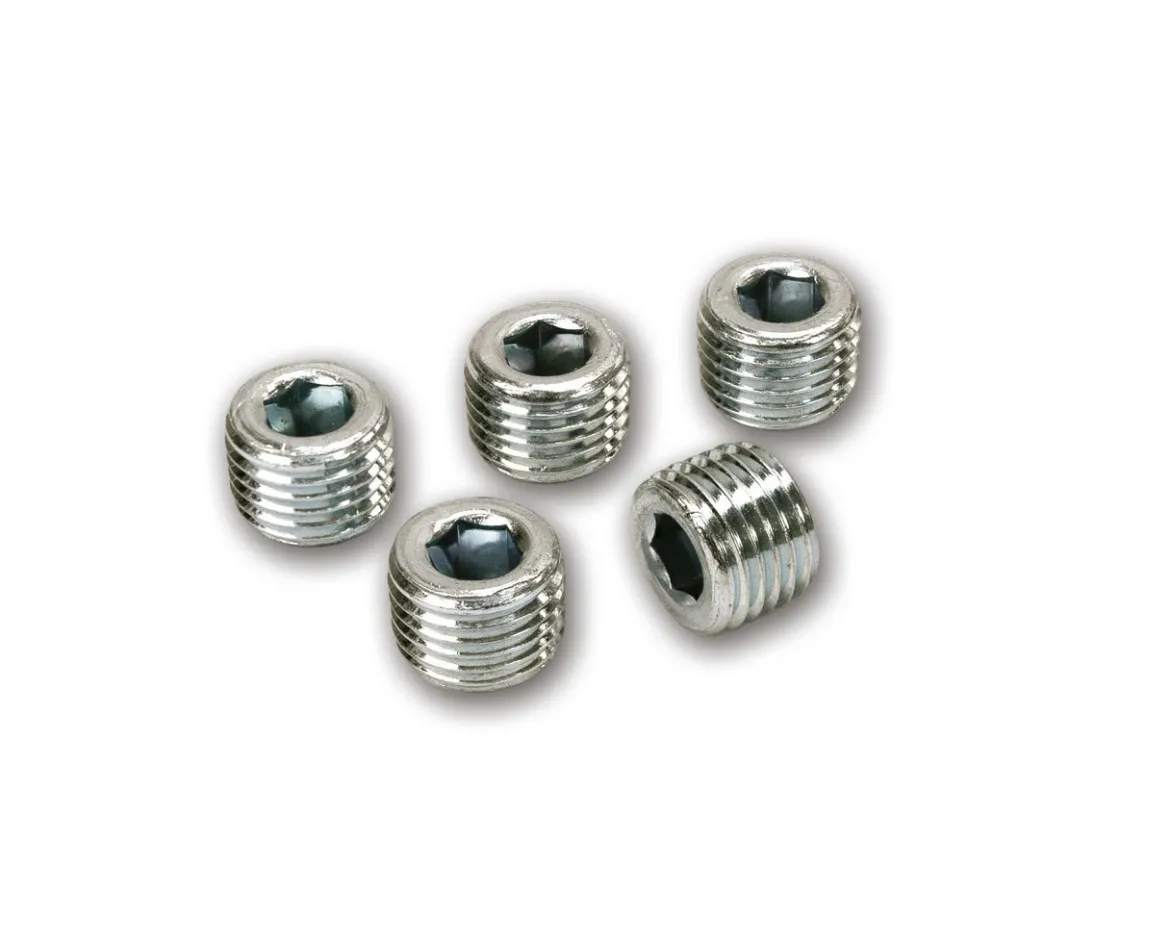 VIAIR 1/4" NPT Male Plug Fittings 5-Piece Set Nickel Steel Durable (90003)