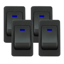 VIAIR 35A 12V No-Logo Rocker Switch Blue LED 4-Pack (90127)