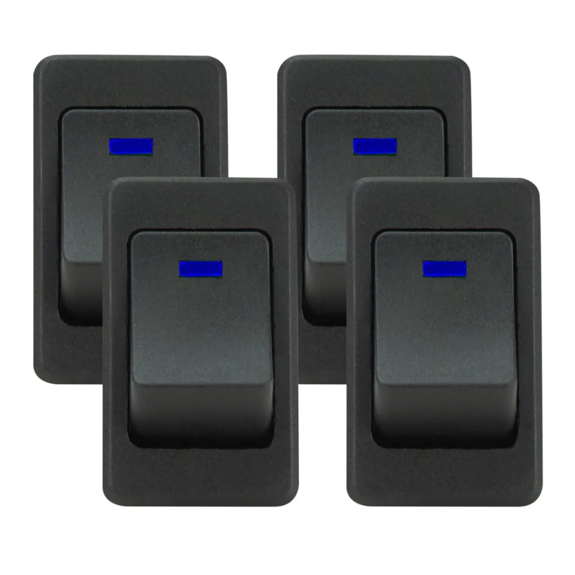VIAIR 35A 12V No-Logo Rocker Switch Blue LED 4-Pack (90127)