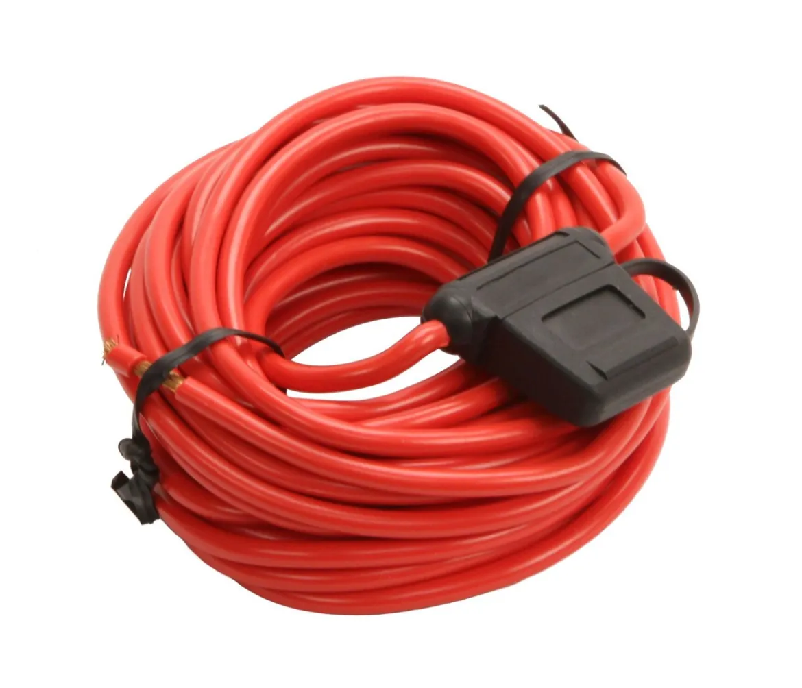 VIAIR 20-Foot Freeze-Resistant 12-Gauge Electrical Wire with 30-40 Amp Fuse (92912)