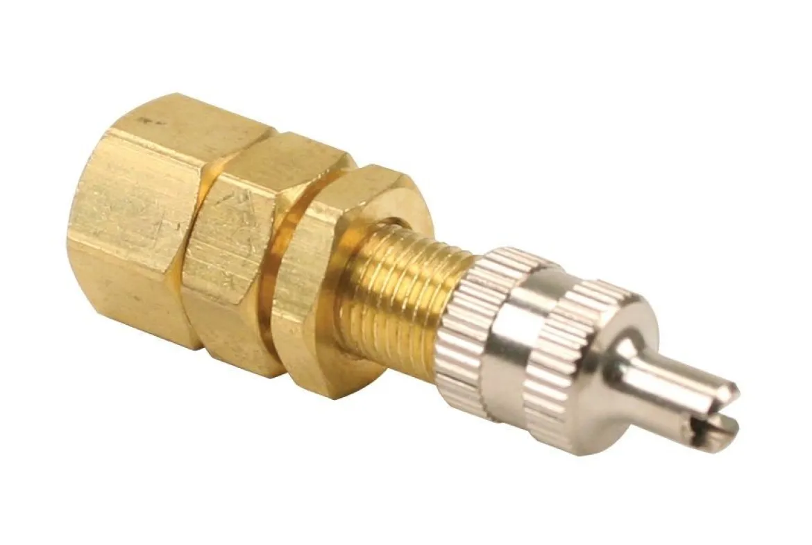 VIAIR Inflation Valve 1/4 Inch Air Line Compression Fitting Gold Brass (92839)