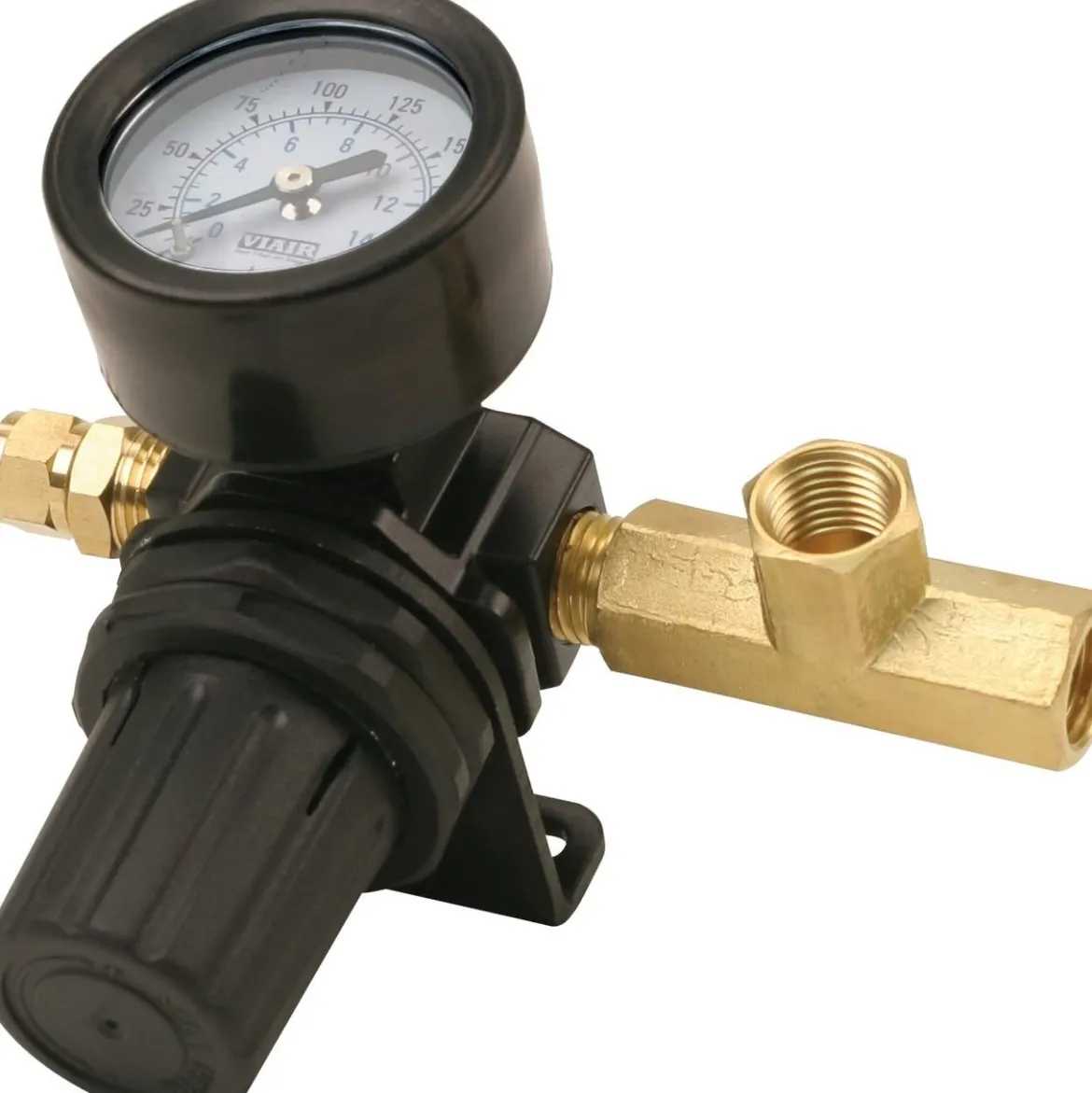 VIAIR Inline Air Pressure Regulator with Mounting Bracket, 0-200 PSI (90150)