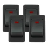 VIAIR Red LED Rocker Switch No-Logo 35A 12V Four-Pack (90126)