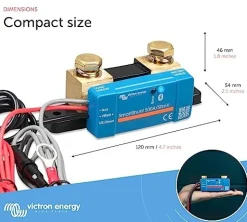 Victron Energy Smartshunt Ip65 500 Amp Battery Monitor, Bluetooth (SHU065150050)