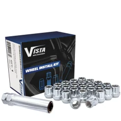 West Coast 14x1.5 Open Bulge Acorn Spline Lug Nuts 0.85" 6 Lug Install Kit Chrome, SD-01 (DPC5614STO)