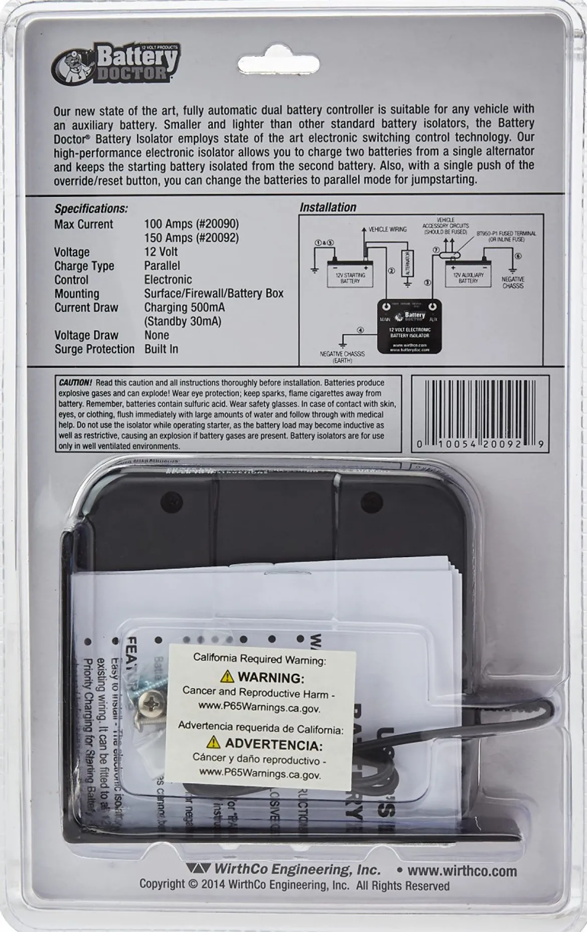Wirthco 12 Volt Battery Isolator (20092)
