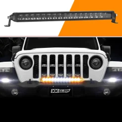 XKGLOW 20" Fog + Strobe + High Beam LED SAE Light Bar Add-on Without Switch + Wire (XK064020-DFS)
