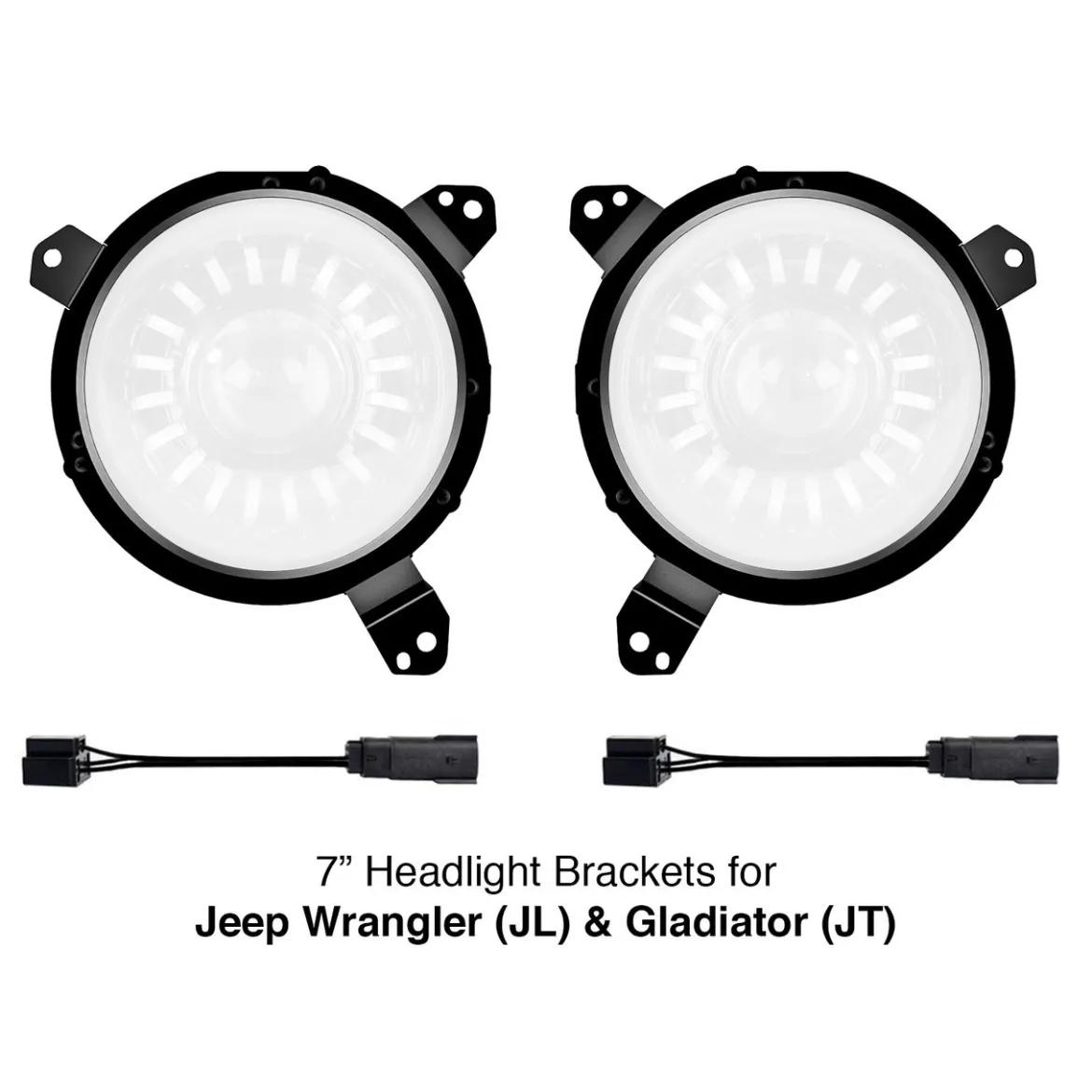 XKGLOW 7" Headlight Mounting Brackets for Jeep Wrangler JL and Gladiator JT (XK-MNT-JL)