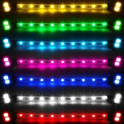 XKGLOW 10 Pods 4 Strips Single ColorMotorcycle LED Accent Light Kit w/ Remote Control