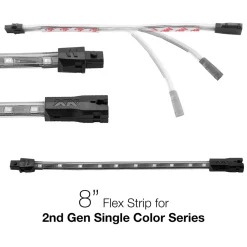 XKGLOW 8" Single Color LED Flex Strip Add-On Light