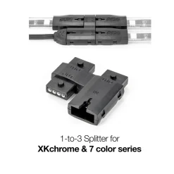 XKGLOW 1 to 3 4pin Splitter Block XKchrome and 7 Color Series (XK-4P-SPLIT)