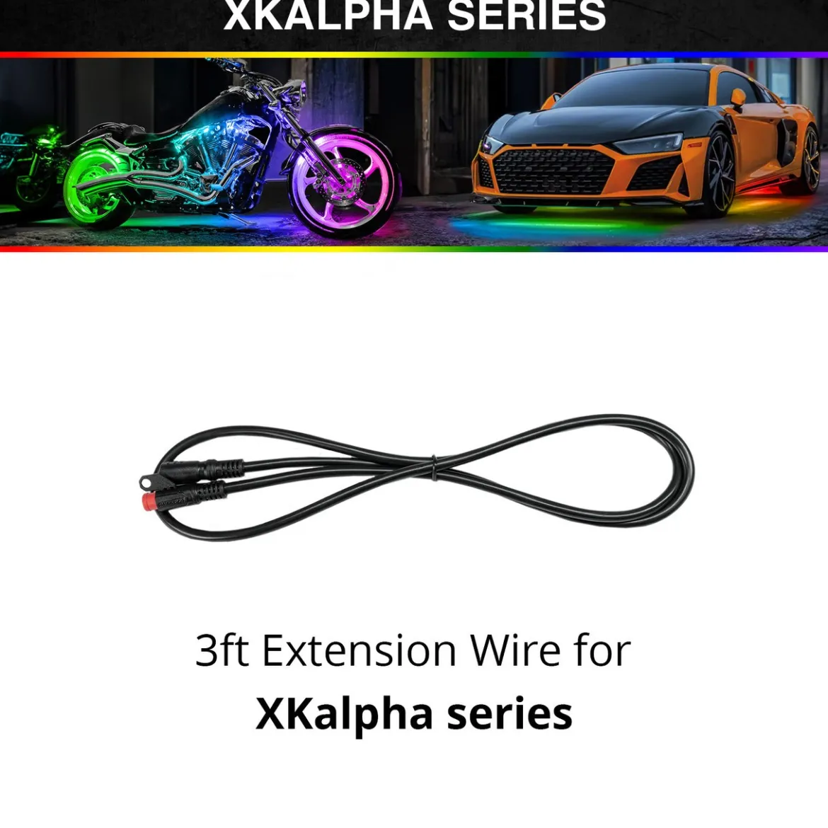 XKGLOW 5-Pin Extension Wires (AP-WIRE-3FT, AP-WIRE-6FT, AP-WIRE-12FT)