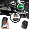 XKGLOW XKchrome 5.75" Motorcycle LED Headlight App Controlled (XK-5IN-KIT-B, XK-5IN-KIT-W)