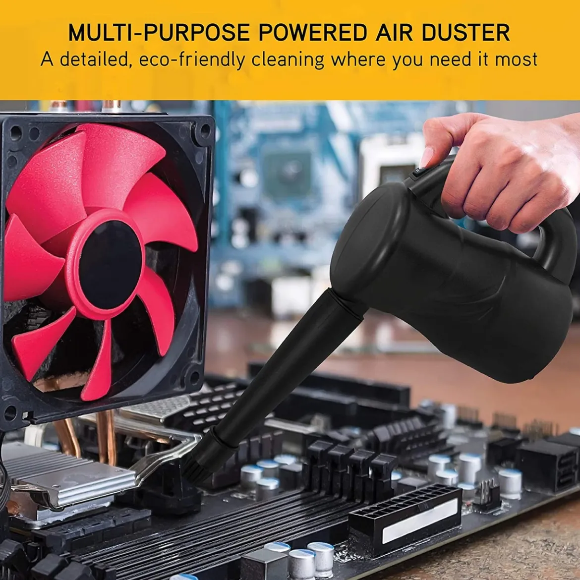XPOWER A-2S Cyber Duster Multipurpose Powered Air Duster Blower (A-2S-Black)