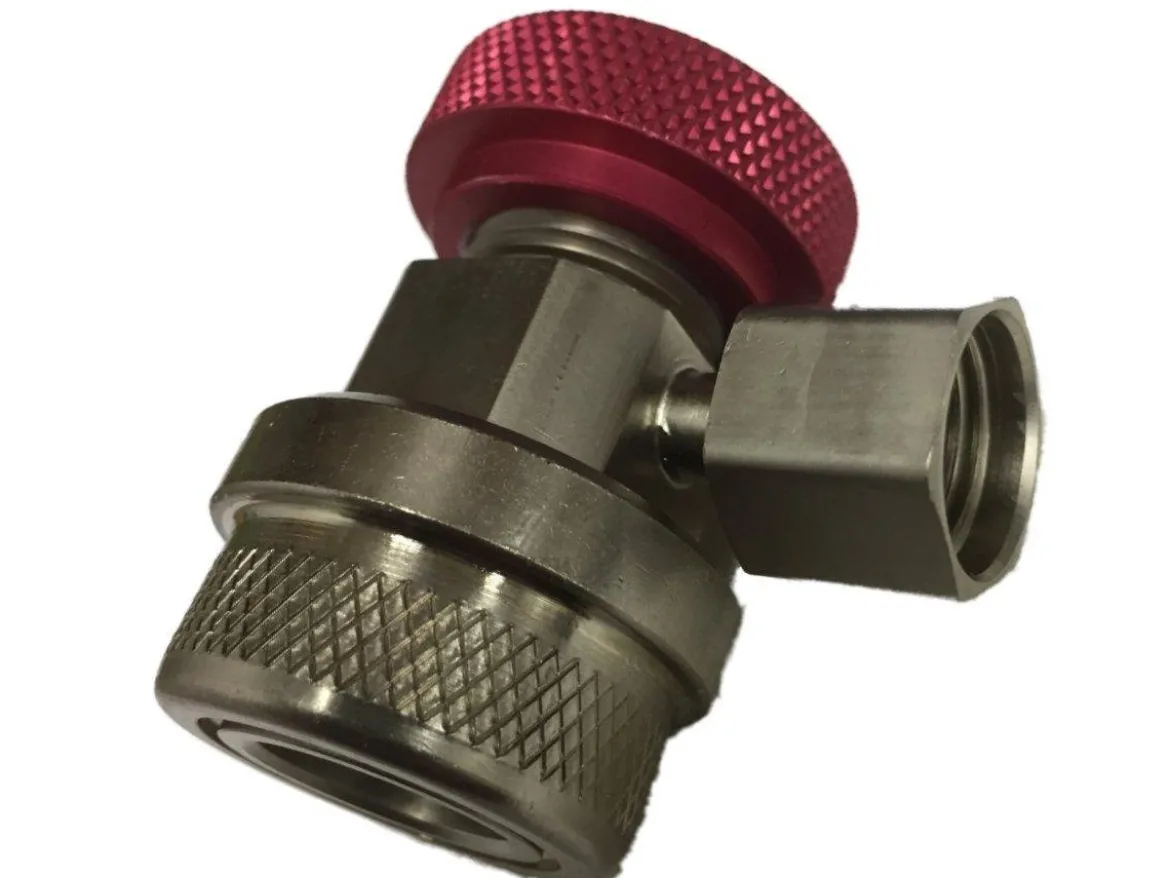 Yellow Jacket Chrome High-Side Automotive R-134a Coupler with Control Valve (41301)