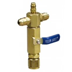 Yellow Jacket SuperEvac Single Valve with 1/4" Schrader and 1/2" Flare (93850)
