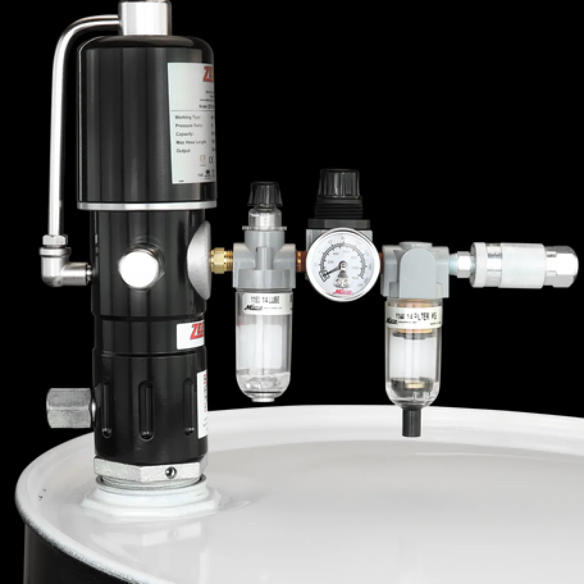 Zeeline 5:1 Pneumatic Piston Pump For 55-Gallon Drums W/Frl (ZE1746K)