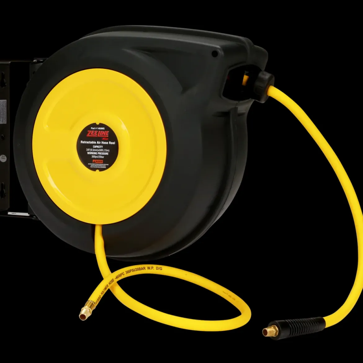 Zeeline 50-Ft. Closed Air Hose Reel W/Hybrid Polymer Hose (ZE1459NS)